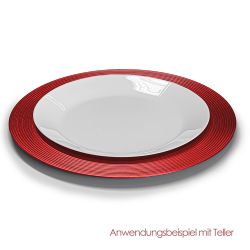 Unterteller / Dekoteller Kunststoff ca.32,5cm - glänzend rot