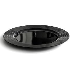 Unterteller / Dekoteller Kunststoff ca.32,5cm - glänzend schwarz