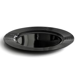 Unterteller / Dekoteller "CLASSIC" Schwarz-glänzend Kunststoff ca.32,5cm
