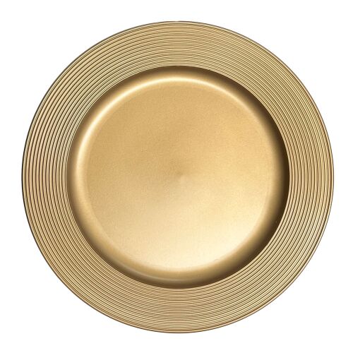 Unterteller / Dekoteller "CLASSIC" Goldfarbig-Matt Kunststoff ca.32,5cm