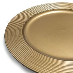 Unterteller / Dekoteller "CLASSIC" Goldfarbig-Matt Kunststoff ca.32,5cm