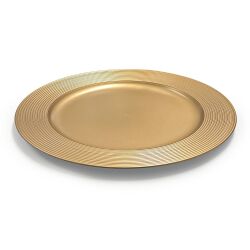 Unterteller / Dekoteller "CLASSIC" Goldfarbig-Matt Kunststoff ca.32,5cm