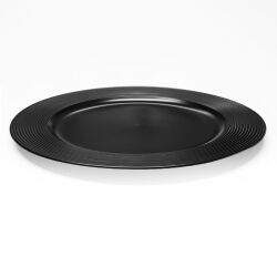 Unterteller / Dekoteller "CLASSIC" Schwarz-Matt Kunststoff ca.32,5cm