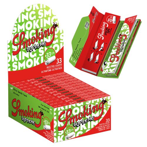Smoking Supreme Ultrathin Papers K.S.& Filtertips 24er Box/33 Blatt + 33 Tips