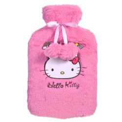 Wärmflasche mit " Hello Kitty " Plüsch Bezug für ca. 1L