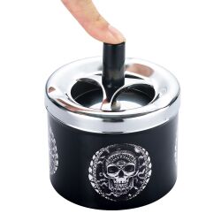 Push-Drehaschenbecher " Skull " Champ