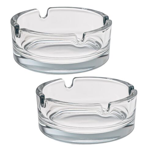 Glasaschenbecher 2er-Set ca. Ø 8 cm