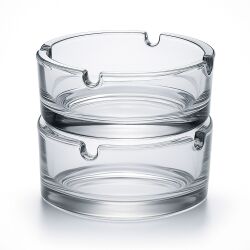 Glasaschenbecher 2er-Set ca. Ø 8 cm