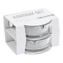 Glasaschenbecher 2er-Set ca. Ø 8 cm