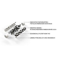 GIZEH ProCell Aktivkohlefilter BLACK – 60 Stück (50 +10 gratis) Ø 6 mm - mit Kokoskohle