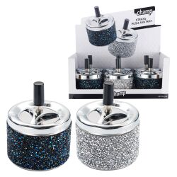 Push-Aschenbecher " Strass " Champ