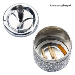 Push-Aschenbecher " Strass " Champ