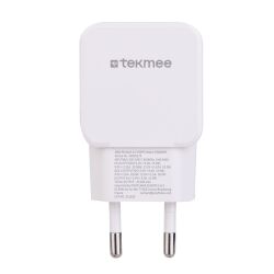 Tekmee USB-A & USB-C Schnelllade-Adapter Universal - Weiß