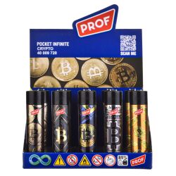 Reibradfeuerzeuge Crypt Rund PROF 25er Display