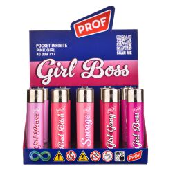 Reibradfeuerzeuge Girl Boss Rund PROF 25er Display