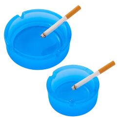 Aschenbecher Glas Colorful ca.11cm & 8,5cm - Champ