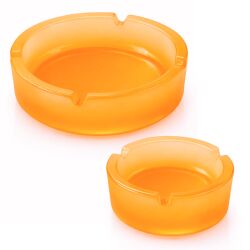 Aschenbecher Glas Colorful ca.11cm & 8,5cm - Champ