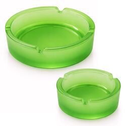 Aschenbecher Glas Colorful ca.11cm & 8,5cm - Champ