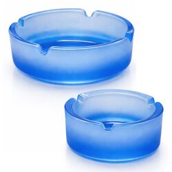 Aschenbecher Glas Colorful ca.11cm & 8,5cm - Champ