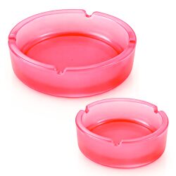 Aschenbecher Glas Colorful ca.11cm & 8,5cm - Champ