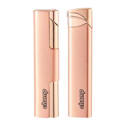 Metallfeuerzeug mit roter Jetflame - Rosegold - Champ
