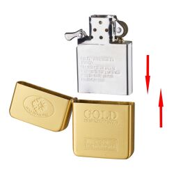 Benzinfeuerzeug " Goldbarren Design " Champ