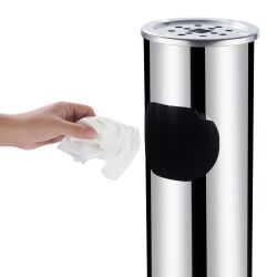 Standaschenbecher & Papierkorb Edelstahl