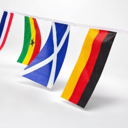 Flaggenkette 32 Länder ca. 10 m – internationale Länderflaggen Girlande