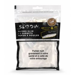 Sloow Slim Papier-Zigarettenfilter 6 x 15 mm – ca. 200 Filter inkl. 4 Heftchen kurze Papers