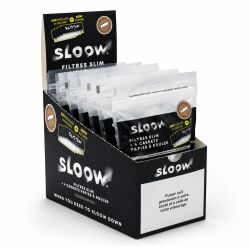 Sloow Slim Papier-Zigarettenfilter 6 x 15 mm – ca. 200 Filter inkl. 4 Heftchen kurze Papers