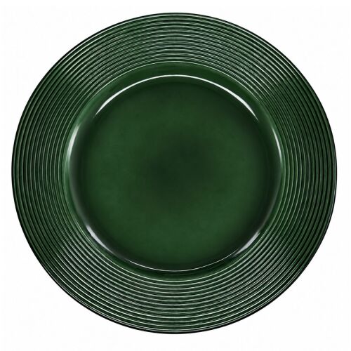Unterteller / Dekoteller "CLASSIC" Grün-glänzend Kunststoff ca.32,5cm