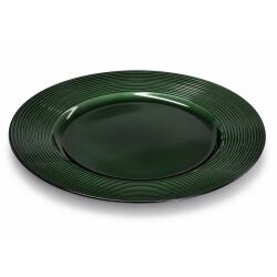Unterteller / Dekoteller "CLASSIC" Grün-glänzend Kunststoff ca.32,5cm