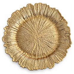 Unterteller / Dekoteller "BLOOM" Goldfarbig...