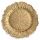 Unterteller / Dekoteller "BLOOM" Goldfarbig Kunststoff ca.32,5cm
