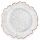 Unterteller / Dekoteller "BLOOM"Transparent Rosegold-farbig Kunststoff ca.32,5cm