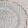Unterteller / Dekoteller "BLOOM"Transparent Rosegold-farbig Kunststoff ca.32,5cm