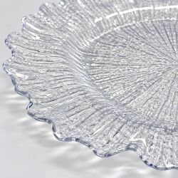 Unterteller / Dekoteller "BLOOM" Transparent Kunststoff ca.32,5cm
