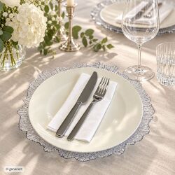 Unterteller / Dekoteller "BLOOM" Transparent Kunststoff ca.32,5cm