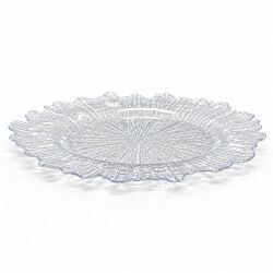 Unterteller / Dekoteller "BLOOM" Transparent Kunststoff ca.32,5cm
