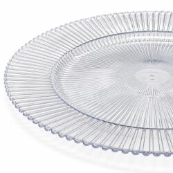 Unterteller / Dekoteller "YVY" transparent Kunststoff ca.32,5cm