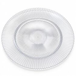 Unterteller / Dekoteller "YVY" transparent Kunststoff ca.32,5cm