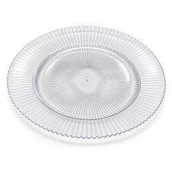 Unterteller / Dekoteller "YVY" transparent Kunststoff ca.32,5cm