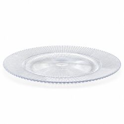 Unterteller / Dekoteller "YVY" transparent Kunststoff ca.32,5cm