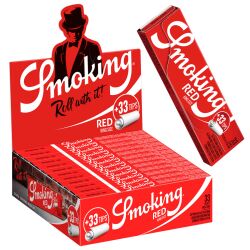 Smoking Paper K.S. RED  mit Filtertips 12er Box/33 Blatt...