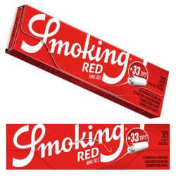 Smoking Paper K.S. RED  mit Filtertips 12er Box/33 Blatt + 33 Tips