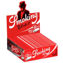 Smoking Paper K.S. RED  mit Filtertips 12er Box/33 Blatt + 33 Tips