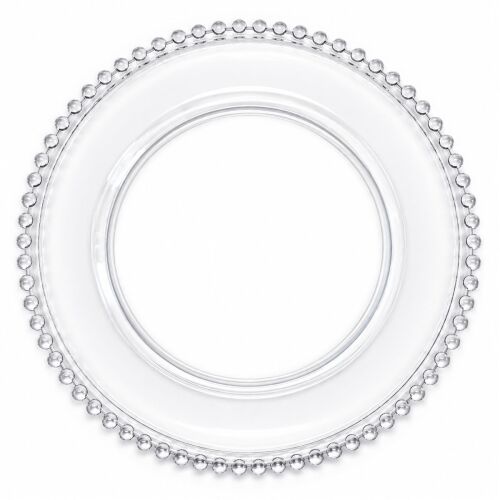 Unterteller / Dekoteller "Pearl" Transparent Kunststoff ca.31cm