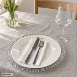Unterteller / Dekoteller "Pearl" Transparent Kunststoff ca.31cm