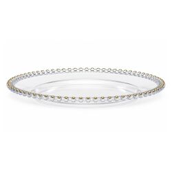 Unterteller / Dekoteller "Pearl" Transp. & Gold Kunststoff ca.31cm