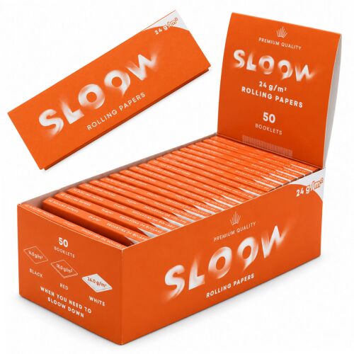 Sloow Papers Orange 24 g/m²  kurz 50er Box/50 Blatt